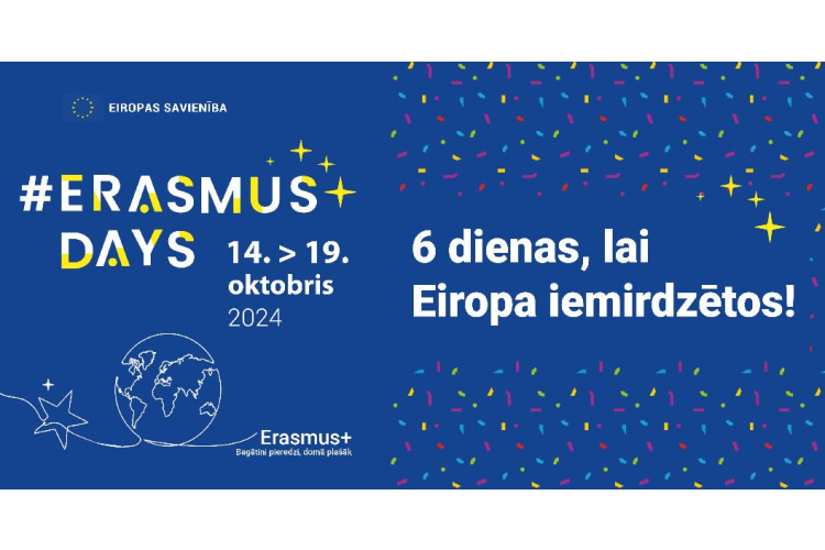 “Erasmus+” jaunatnes jomas projektu īstenotājus aicina organizēt pasākumus “Erasmus dienu 2024” ietvaros