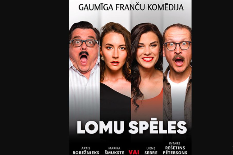 Izcilā franču komēdija “Lomu spēles” Rešetina-Pētersona režijā ceļos pa Latvijas skatuvēm.
