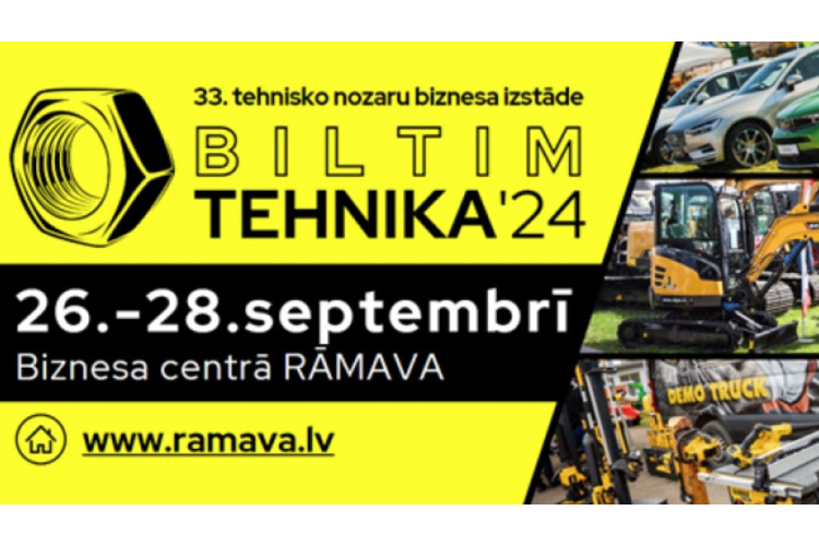Ceturtdien atklās izstādi “BILTIM tehnika ‘24” Rāmavā