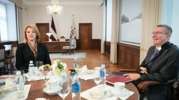 Valsts prezidenta Edgara Rinkēviča un Ministru prezidentes Evikas Siliņas tikšanās un preses konference