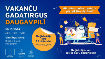 NVA aicina darba devējus pieteikties dalībai Vakanču gadatirgū Daugavpilī