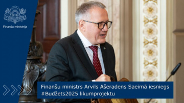 Finanšu ministrs Arvils Ašeradens Saeimā iesniegs #Budžets2025 likumprojektu