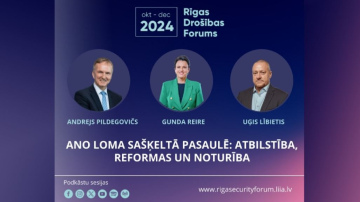 Speciālo uzdevumu vēstnieks Andrejs Pildegovičs Rīgas Drošības forumā diskutē par ANO nozīmi un izaicinājumiem
