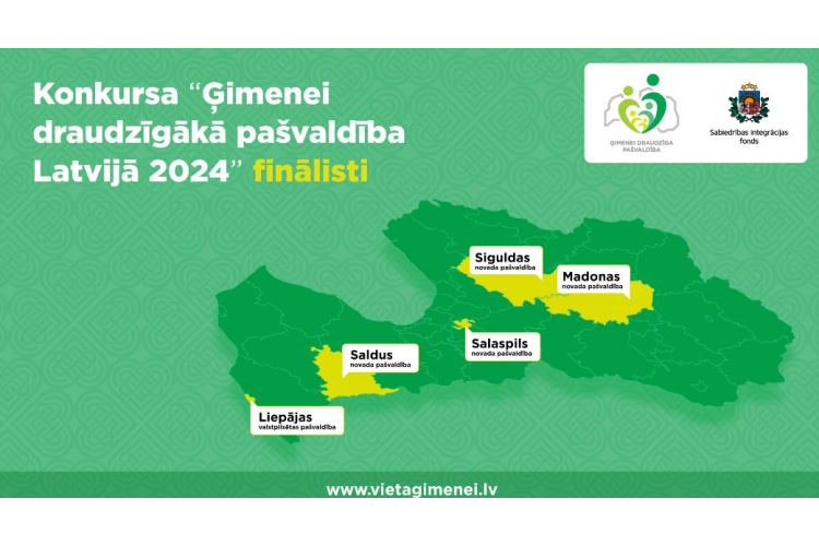 Noskaidroti konkursa “Ģimenei draudzīgākā pašvaldība Latvijā 2024” finālisti