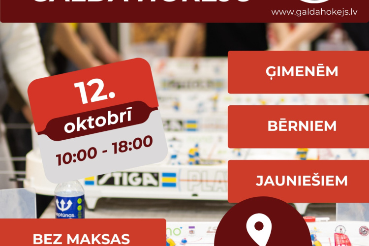 Rīgas Kultūru vidusskolā tiks rīkots ikgadējās bērnu un jauniešu galda hokeja turnīrs "Sarauj 2024"