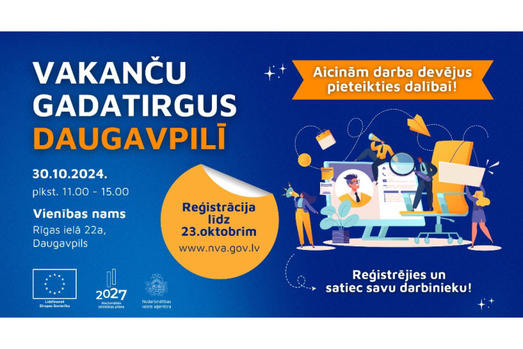 NVA aicina darba devējus pieteikties dalībai Vakanču gadatirgū Daugavpilī