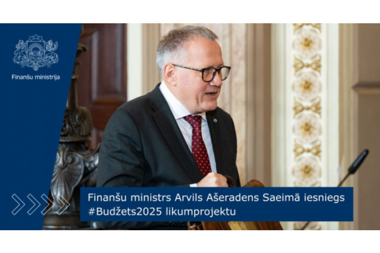 Finanšu ministrs Arvils Ašeradens Saeimā iesniegs #Budžets2025 likumprojektu
