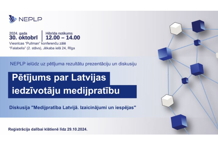 NEPLP aicina uz pētījuma “Par Latvijas iedzīvotāju medijpratību” prezentāciju un diskusiju