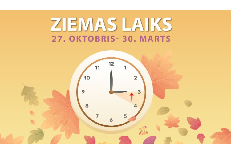 Š.g. 27. oktobrī beigsies vasaras laiks, pulksteņa rādītāji jāpagriež vienu stundu atpakaļ