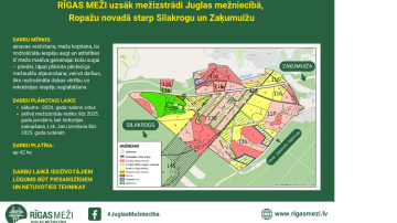 RĪGAS MEŽI uzsāk mežizstrādi Juglas mežniecībā,  Ropažu novadā starp Silakrogu un Zaķumuižu