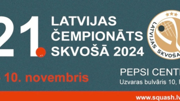 9. un 10.novembrī Rīgā tiks noskaidroti 2024.gada Latvijas čempioni skvošā