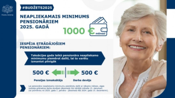 Strādājošiem pensionāriem paredzēta iespēja piemērot neapliekamo minimumu dalīti