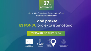 CFLA labās prakses seminārs  ES fondu projektu īstenotājiem – 27. novembrī