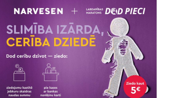 “Narvesen” veikali kļūst par labdarības maratona “Dod pieci!” vēstniecībām