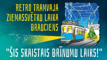 Trīs decembra ceturtdienu vakarus Daugavpilī kursēs īpašais Ziemassvētku Retro tramvajs