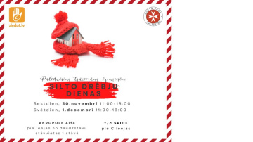 Labdarības akcijā “Silto drēbju dienas!” aicina ziedot ziemas drēbes  grūtībās nonākušajiem līdzcilvēkiem un kara ...