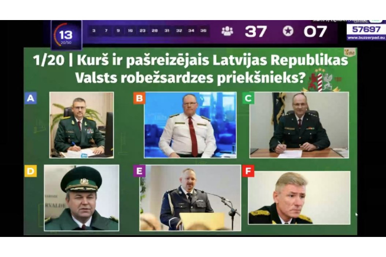 Latvijas skolēni parāda zināšanas Valsts robežsardzes erudīcijas spēlē