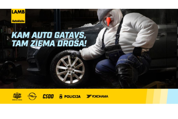 LAMB uzsāk sociālo kampaņu “Kam auto gatavs, tam ziema droša!”