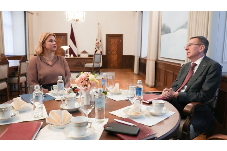 Valsts prezidenta Edgara Rinkēviča un Ministru prezidentes Evikas Siliņas tikšanās un preses konference