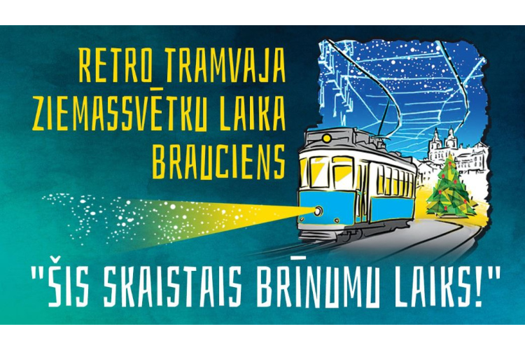 Trīs decembra ceturtdienu vakarus Daugavpilī kursēs īpašais Ziemassvētku Retro tramvajs