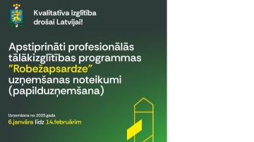 Apstiprināti Valsts robežsardzes koledžas uzņemšanas noteikumi