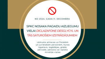 SPKC nosaka pagaidu aizliegumu vielai diclazafone desglycyl  un tās saturošiem izstrādājumiem