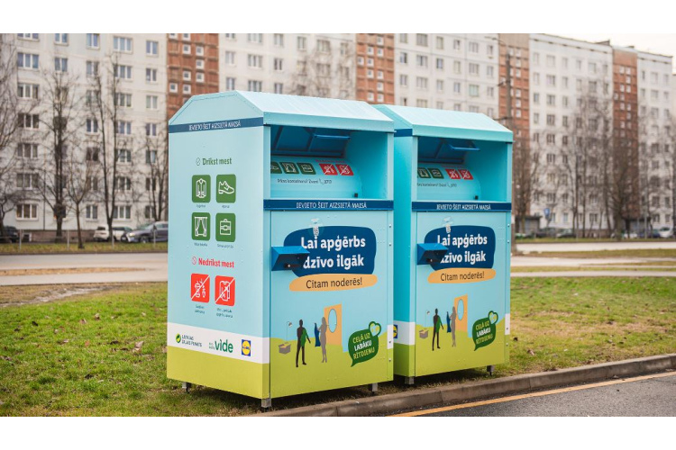 Šogad “Eco Baltia vide” un “Latvijas Zaļā punkta” tekstila konteineru skaits Latvijā sasniegs jau 348 vienības