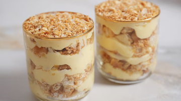 Napoleona kūkas garša bez cepšanas: vienkāršs deserts glāzēs