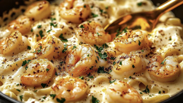 Garneles piena un siera mērcē: kā pagatavot sulīgas jūras veltes mājas apstākļos