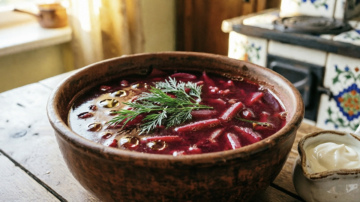 Tradicionāla boršča gatavošana: kā iegūt košu krāsu un sabalansētu garšu bez etiķa izmantošanas