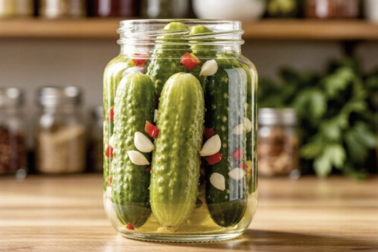 Ātri pagatavojami pikantie marinētie gurķi gaļas ēdienu papildināšanai